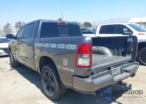 2022 Ram 1500 Big Horn 4X2 5'7 Box from USA, damaged, VIN 1C6RREFM4NN398173